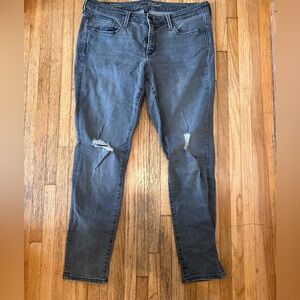 Gray Mid Ride Skinny Jeans